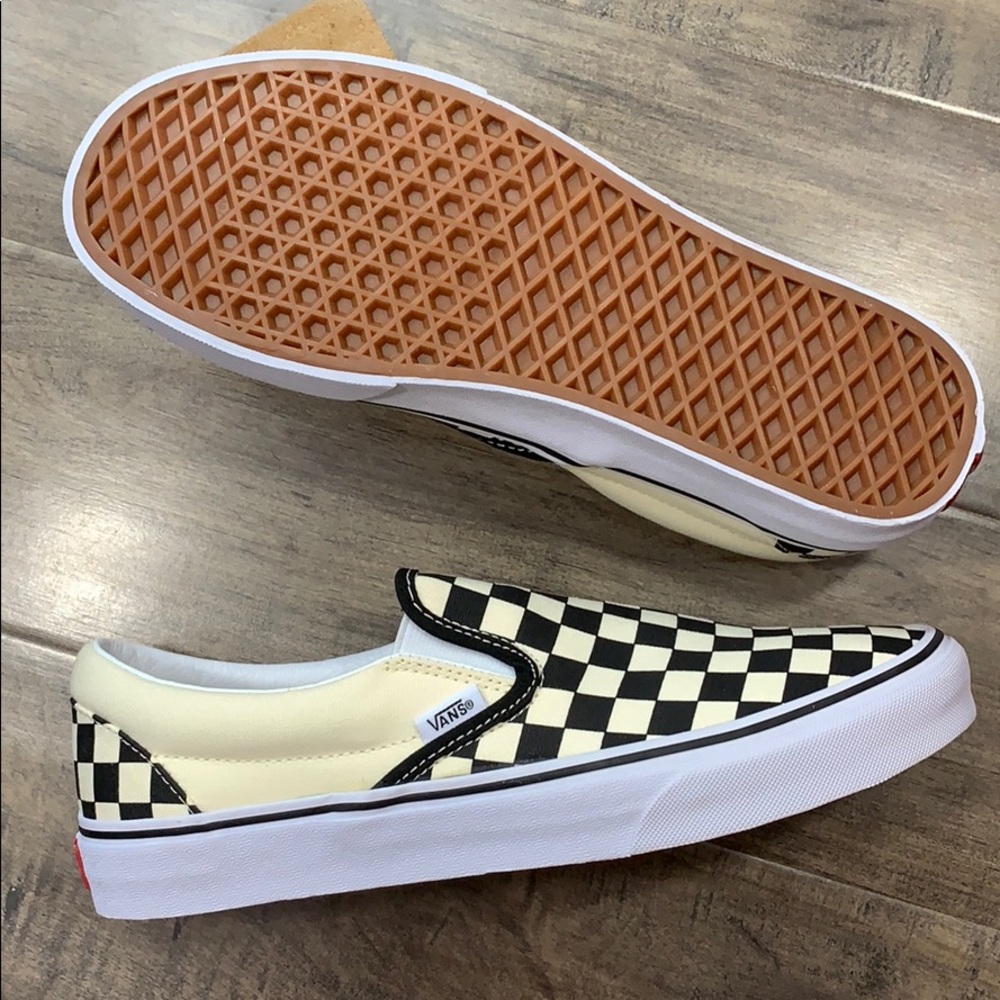 VANS CLASSIC SLIP ON black & white checkerboard WM - Picture 3 of 16